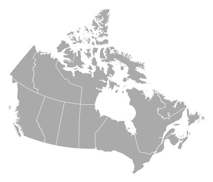Map showing the province of Ontario in Canada.