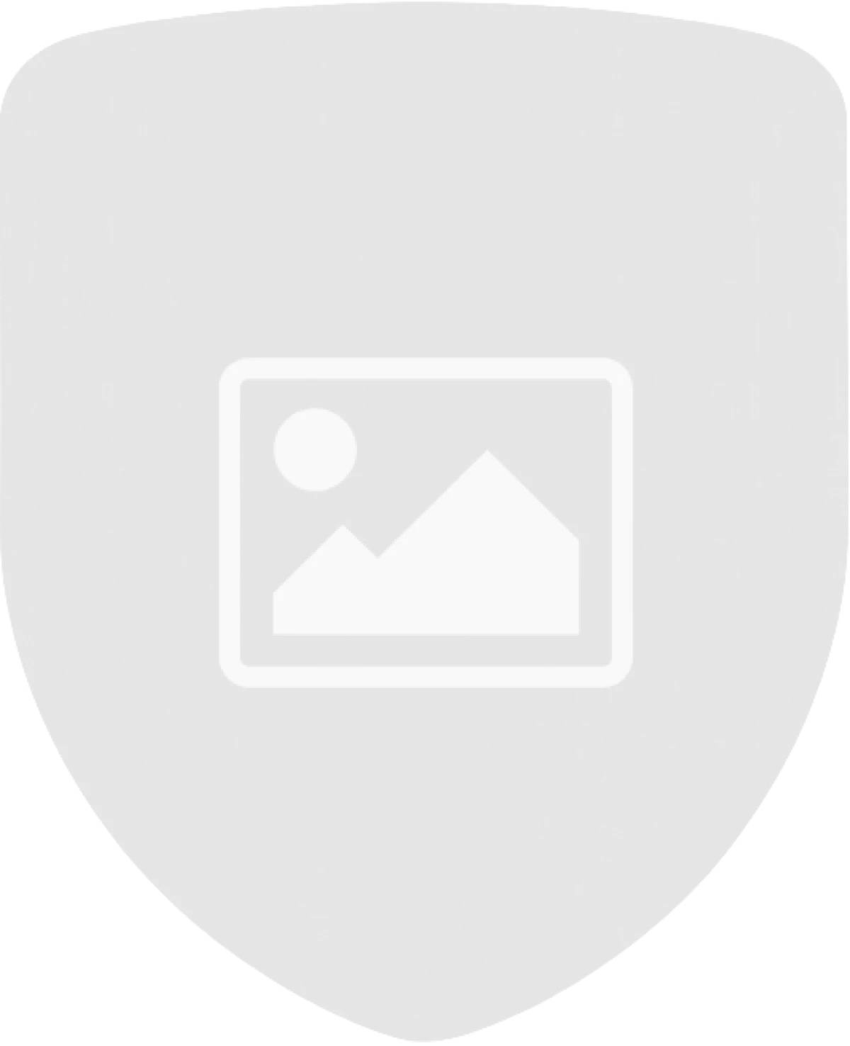 Placeholder image on gray shield